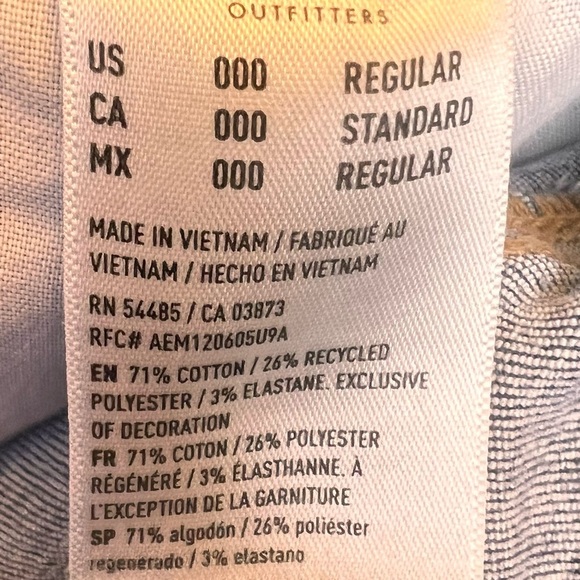 American Eagle Next Level Stretch Hi Rise Jeggings Size 000 Women Junior Skinny - Picture 10 of 10